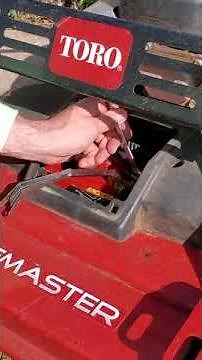 How to adjust and tighten blade engage belt on a 30" Toro Turfmaster
