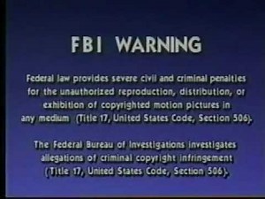 Tracking Control/FBI Warning/Disclaimer Screens/PPI Entertainment Group./Parade Video Logos (1997)