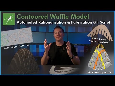 Label and Nest Waffle Panels Automatically For ANY Shape With Grasshopper