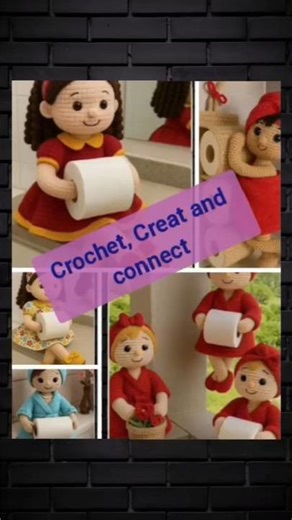 Crochet toilet paper holder #doll #crochet #differentandunique #bathroomdecor #ideas