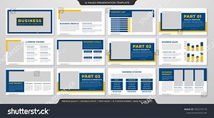 Business Presentation Template Clean Concept Minimalist Stock Vector (Royalty Free) 1902375718 | Shutterstock
