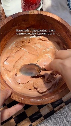 Homemade chocolate ice-cream without ice-cream maker ~ 3 ingredient chocolate icecream #icecream