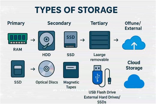 Types of Storage➤ 🖥️💻 #storage #Types #computer #computertricks #computerrepair #computertraining #computertech #pcrepair #pcservice #techtips #viralpost2025シ #lifestyle #Sports #gaming #photochallenge #highlightseveryone #fpypageシ | Tech Home