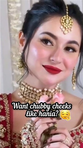Want Cute Chubby Cheeks Like Hania Aamir? Try This! 😍💖 #chubby #cheeks #algorithm #viral