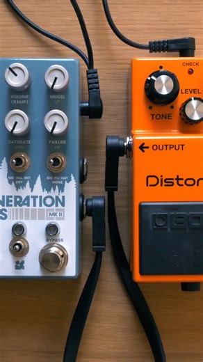 1.9K views · 58 reactions | Mixing the always-classy BOSS DS-1 with an extra-wiggly Generation Loss MKII. The DS-1 brings a raw character, like plugging straight into a 4-track baking in the sun. Try blending external distortion with Generation Loss’ built-in saturation to make a new kind of broken. | chase bliss | Facebook