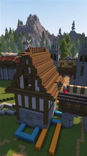 Minecraft Medieval City Houses Timelapse | #archicraft #minecraft #minecraftbuilding