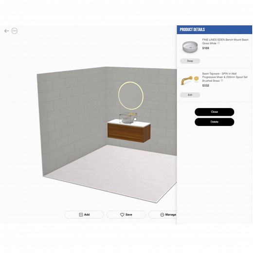 Start your bathroom renovation journey with our 3D Bathroom Planner,...