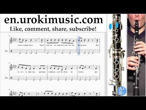 Clarinet lessons Michael Jackson - Beat It Sheet Music Tutorial Part#2 um-i352