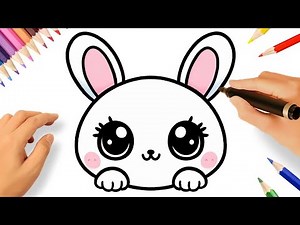 COMO DESENHAR UM COELHINHO FOFINHO FÁCIL🐇 PASSO A PASSO