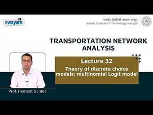 Lecture 32: Theory of discrete choice models; multinomial Logit model