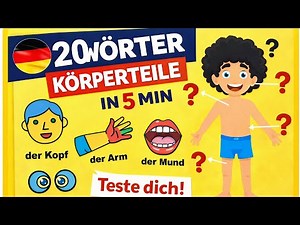 Körperteile auf Deutsch 🇩🇪| Deutsch für Anfänger (A1) | Easy German #deutschfürkinder #vorschule