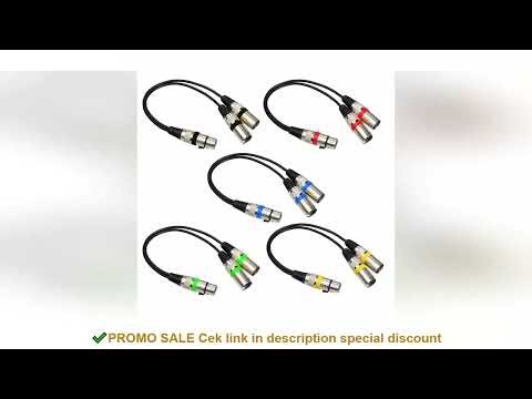 3Pin XLR Female Jack To Dual 2 Male Plug Y Splitter 30cm Adapter Cable Wire for Amplifier Speaker He