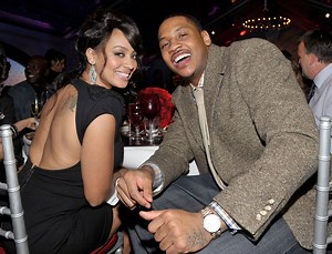 How could Carmelo Anthony's net worth be affected by a potential divorce with La La Anthony?
