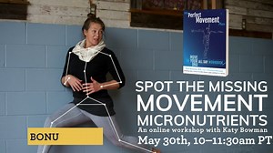 Friends, I am happy to let you know that I've written a WORKBOOK all about finding YOUR perfect movement plan. 'My Perfect Movement Plan: The Move Your DNA ALL DAY Workbook is coming out this May! This book is all about "movement diet"—what a movement diet is, how to assess your current movement diet, and how to balance your movement diet over the domains that make up our lifetime: Sleep, Leisure, Occupation, Transportation and Home. You can preorder it now from the publisher and as a bonus, get