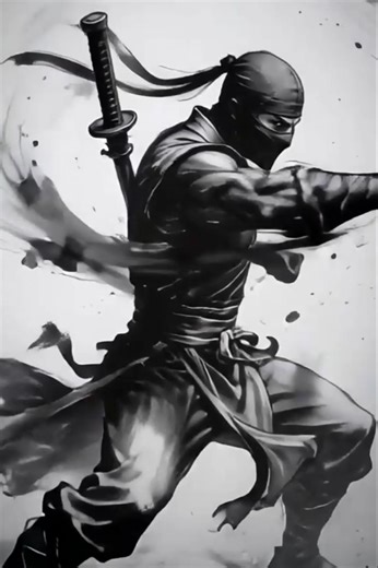 Ninja Assassin Pencil Art: From Outline to Shading #drawing #sketch