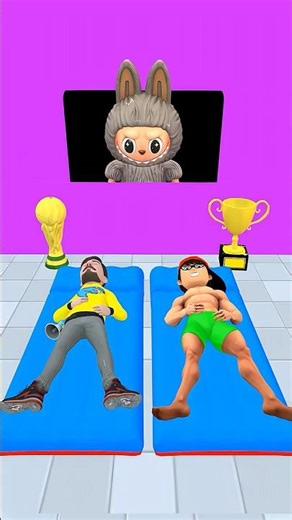 Labubu puncture the lifebuoy Nick vs MrBeast #scaryteacher3d #labubu #funny #shorts