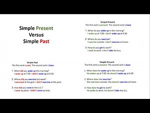 Simple Present Versus Simple Past Questions, Sentences, & Negatives (Adult English Grammar Practice)
