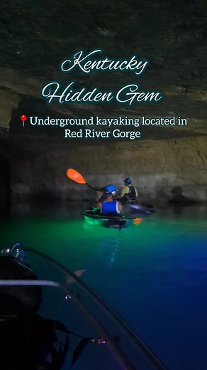 I loved this unique experience in Red River Gorge at Gorge Underground Kayaking They offer kayaking tours, boat tours, and even stand up paddleboard tours. The tours vary from 1hr-1.5hrs long The mine stays at about 52 degrees Fahrenheit all year long. We went in the summer and it was so nice to get out of the heat! They do offer tandem kayaks Make sure to book your tour in advance online- they do fill up fast on the weekends and during peak season. • • • #redrivergorge #rrg #gorgeunderground #h