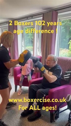 2 Boxers with a 102 year age gap! www.boxercise.co.uk