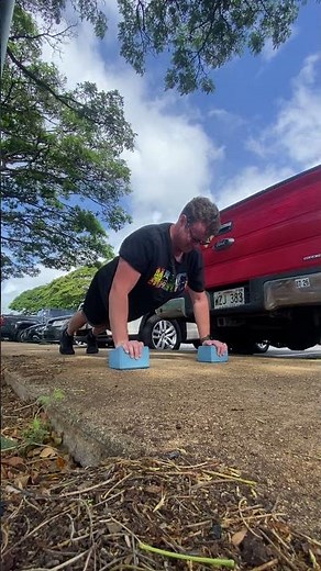 Deficit push-up EMOM 10 week 2 - 4 slow, pause reps mins 1-9, then a max, fast set on min 10