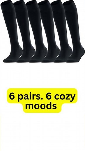 6 Pairs of Style & Comfort – Cotton Knee-High Socks for Women & Girls!