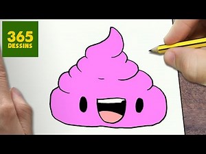 COMMENT DESSINER DU CACA KAWAII ÉTAPE PAR ÉTAPE – Dessins kawaii facile