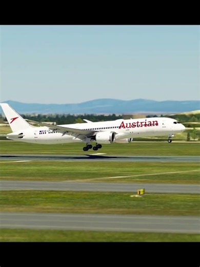 Austrian b787 beautiful landing #b787 #commercialaircraft #aviation #planespotting #landing