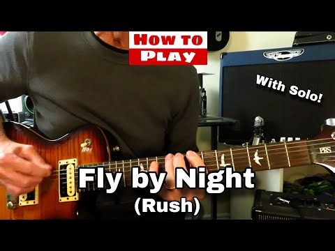 Fly By Night - Rush. Guitar Lesson / Walkthrough.