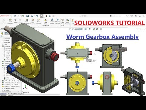 Design and Assembly of Worm Gearbox in Solidworks | Solidworks Tutorial