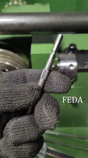 FEDA Thread Rolling Machine FD-3T is applied for Industrial Shaft Straight Knurling.#threads #custom
