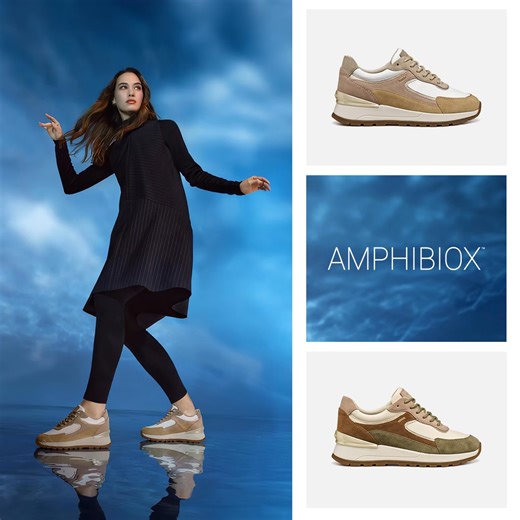 Rain protection, urban perfection. Discover the Amphibiox™ collection with waterproof technology: comfort you can count on. https://bit.ly/Geox_FW25_Woman_ABX | GEOX