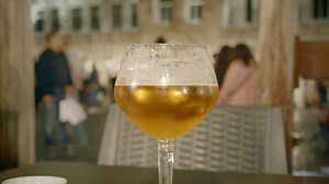 Free stock video - Glass of beer in belgian bar