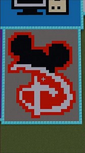 Minecraft Falling Blocks Pixel ART Disney Logo #shorts #minecraft #pixelart @minecraft