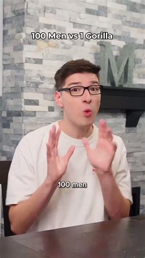 100 men vs 1 gorilla