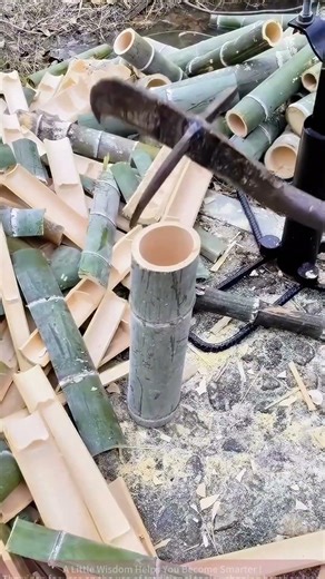 Old Tools Shaping Bamboo: The Key Step in Traditional Bamboo Craft, Watch How Bamboo Becomes a Produ