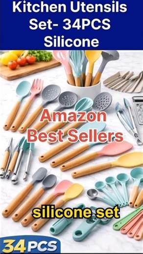 Top 10 Kitchen Tools You Need (34PC Silicone Utensil Set Tested) #KitchenUtensils #kitchengadgets