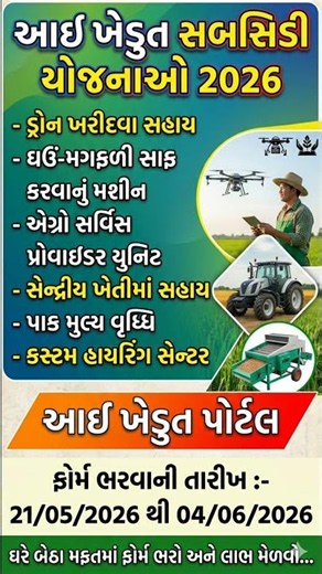 આઈ ખેડુત સહાય યોજના ગુજરાત || Ikhedut portal || #ikhedut #khedut #gujarat #khedutsahay