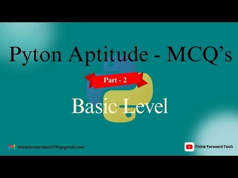 🚀 Python Aptitude Questions | Python MCQs for Beginners | Part - 2 👉🏽