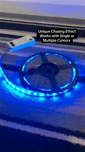 Another unique chasing effect ⚡ Smooth, seamless motion — run it in a single color or go full RGB chaos  Every LED moves on its own, creating a flowing pattern that never looks the same twice. Which version do you prefer — one color or many?  #ledstrip #pixelled #rgbsetup #smartlighting #roomsetup #lightingdesign #techtok #setupgoals #rgblighting | StripGlow | Facebook