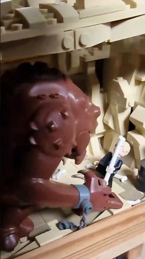 Rancor Battles Luke Skywalker LEGO Minifigures Star Wars MOC! #shorts #lego #rancor