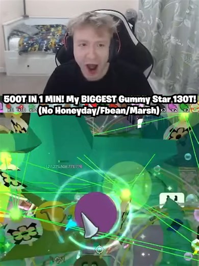 Massive 500T Gummy Star Challenge in Bee Swarm Simulator!