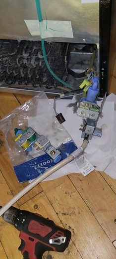 Frigidaire Refrigerator Ice Maker, Water Valve Replacement & Condenser Coil Cleaning