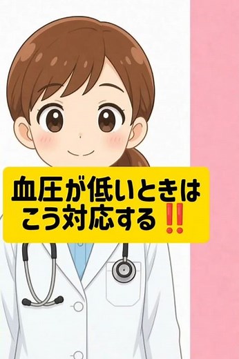 血圧が低い時、これやらないと危険⚠️