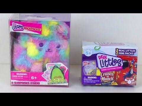 Real Littles Backpacks & Mini Packs Miniature Surprise Blind Bags & Shopkins Unboxing