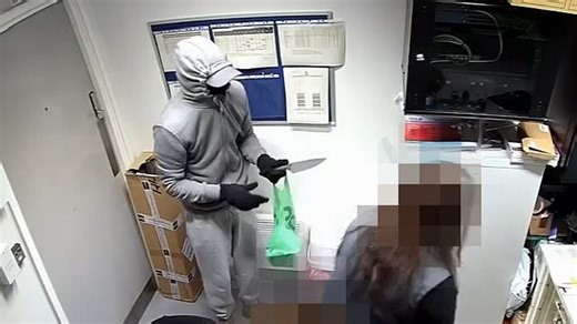 Knife-wielding robber terrorised staff in Co-op and Tesco raids