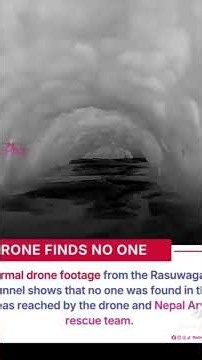Drane searching inside turnel #nepal flood #Drane footage #rasuwa #nature #China