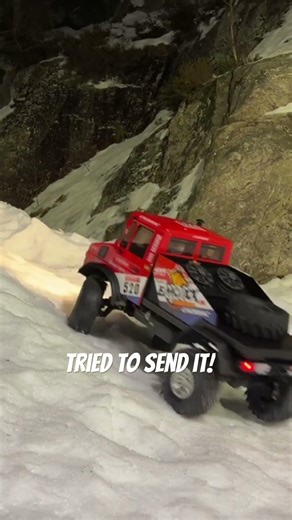 Big RC jump up the hill