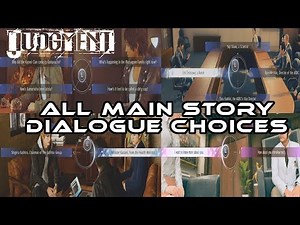 Judgment I All Correct Story Dialogue Options Guide (All Chapters)