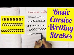Basic Cursive Writing Strokes For Beginners || How To Teach Cursive Writing ||