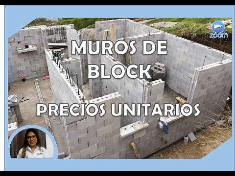 PRECIO UNITARIO DE “MURO DE BLOCK 15X20X40". EJERC #5 | para un presupuesto de obra | en Excel.